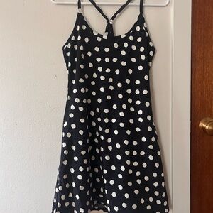 OG Outdoor Voices Exercise Dress in Black and White Polka Dot